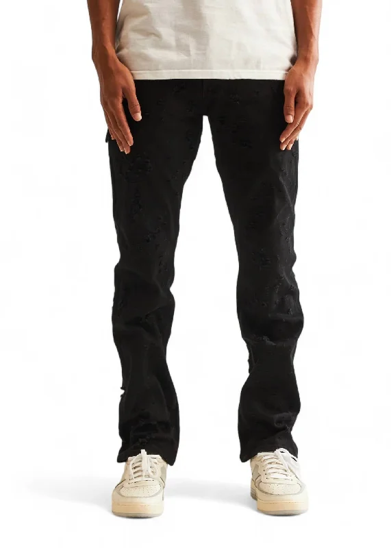 Men's Ripped JeansOwen Straight Denim Jean In Jet Black