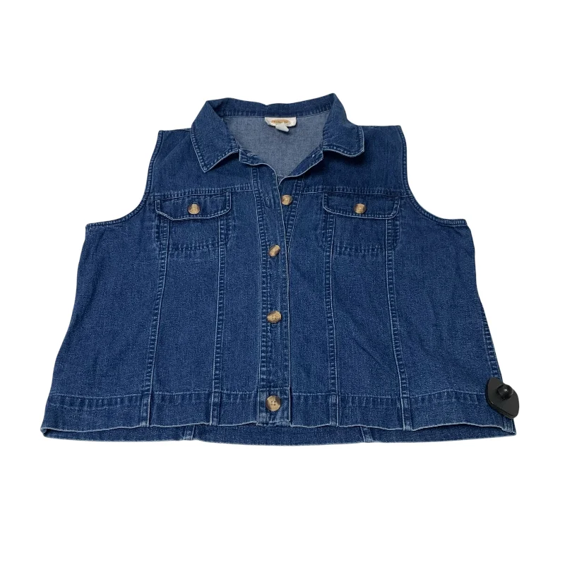 Men's Coats for Cold WeatherVest Other By Talbots In Blue Denim, Size: L