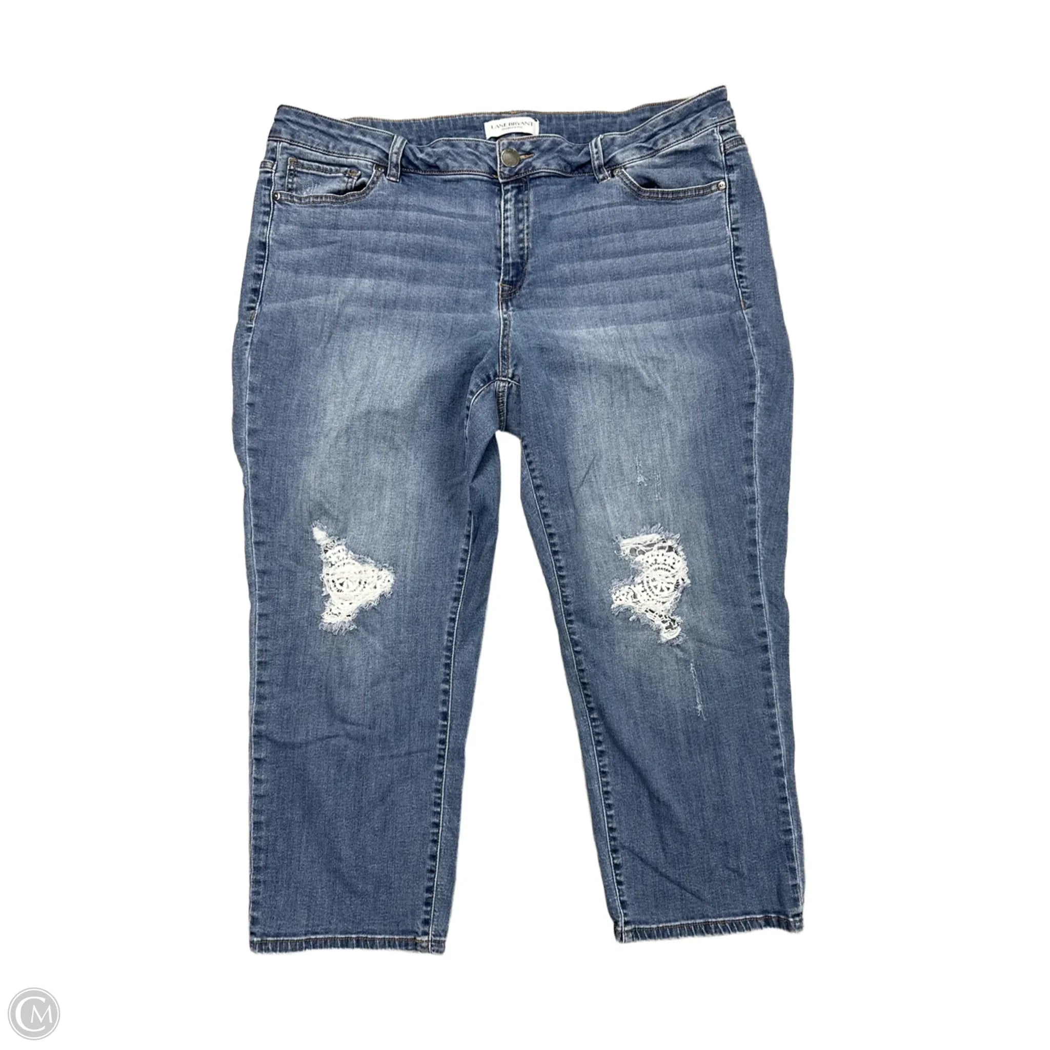 Light Wash Men's JeansJeans Boyfriend By Lane Bryant In Blue Denim, Size: 18