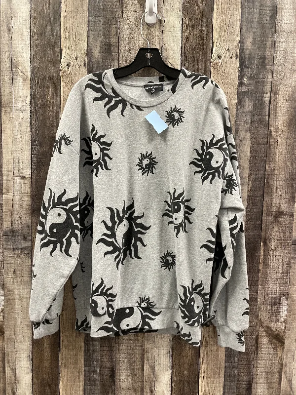 Fashionable Men's Streetwear HoodiesSweatshirt Crewneck By Cme In Grey, Size: S