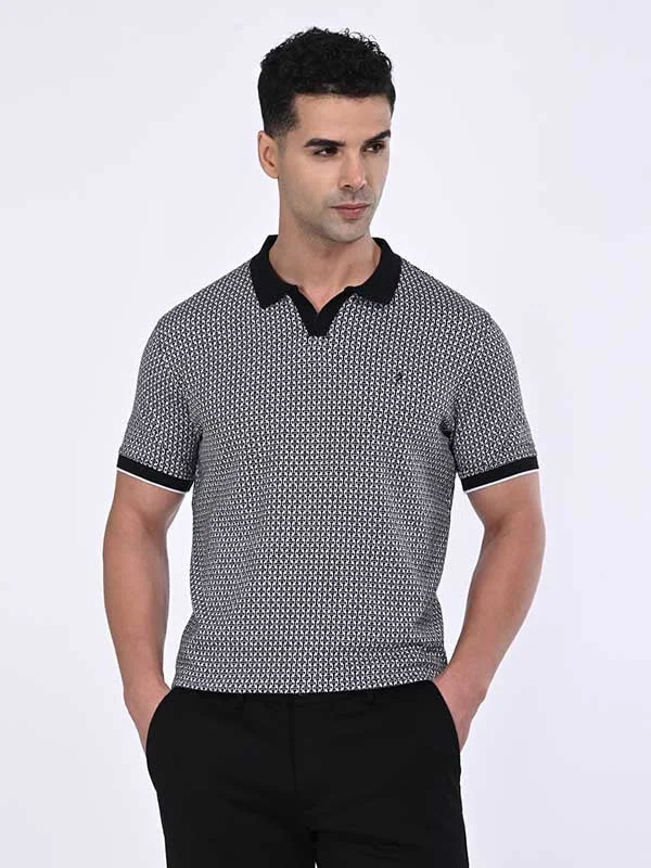 Men's Shirts with Short PlacketsMen Printed Polo T-Shirt