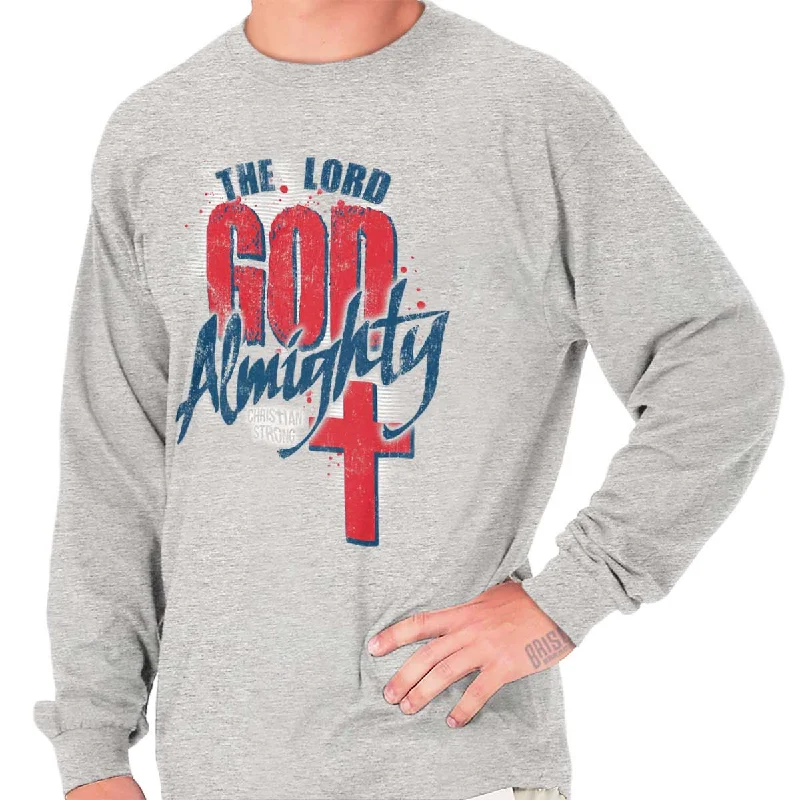 Men's Shirts with Roll-Up SleevesGod Almighty Long Sleeve T-Shirt