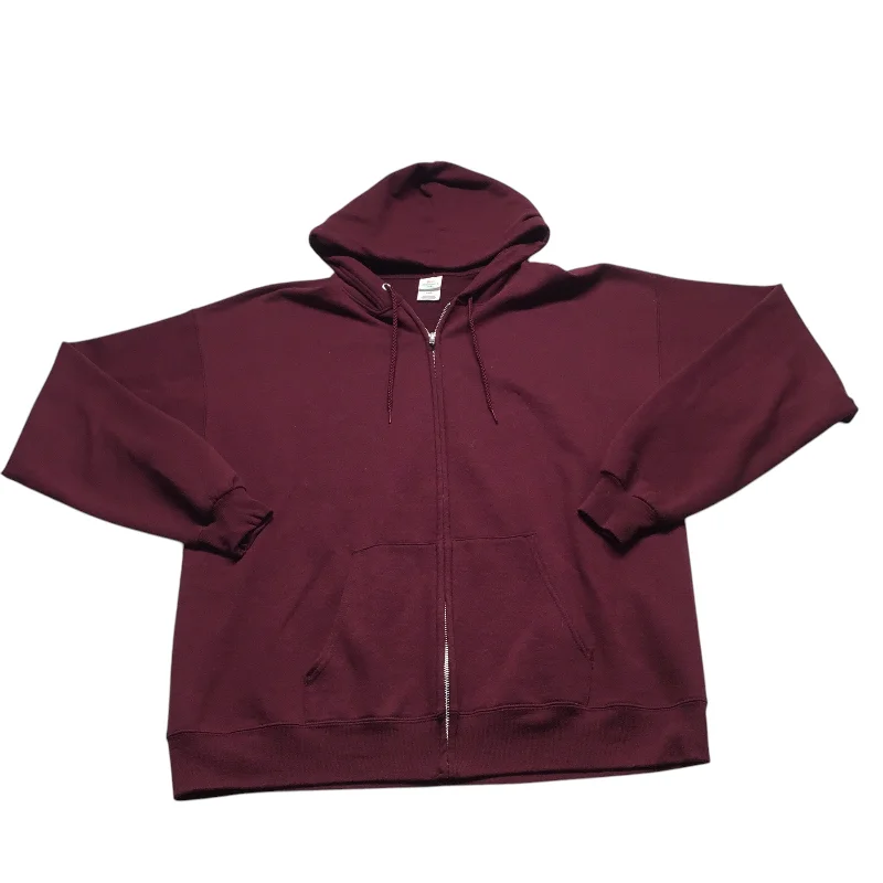 Men's Hoodies for Winter SportsSweatshirt Hoodie By Hanes In Maroon, Size: L