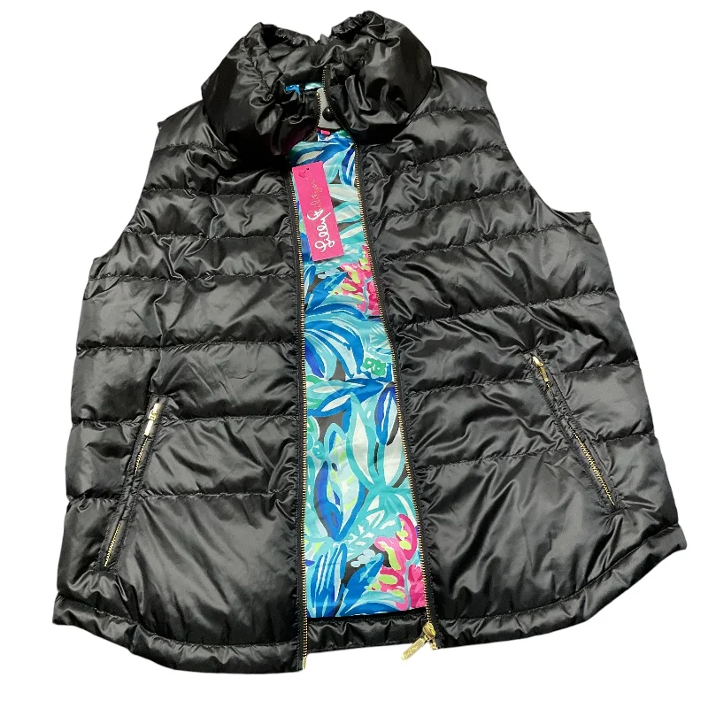 Men's Coats for Mild WeatherVest Puffer & Quilted By Lilly Pulitzer In Black & Blue, Size:L