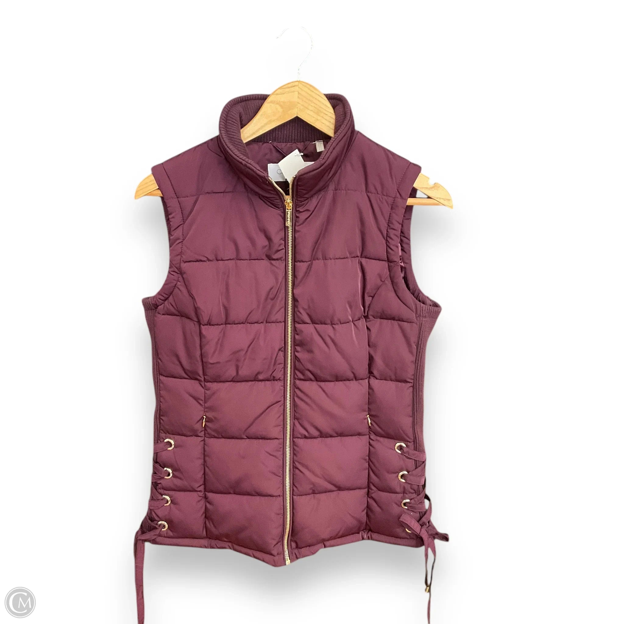 Casual Men's Bomber JacketsVest Puffer & Quilted By Calvin Klein In Maroon, Size: Xs Casual Men's Bomber JacketsVest Puffer & Quilted By Calvin Klein In Maroon, Size: Xs