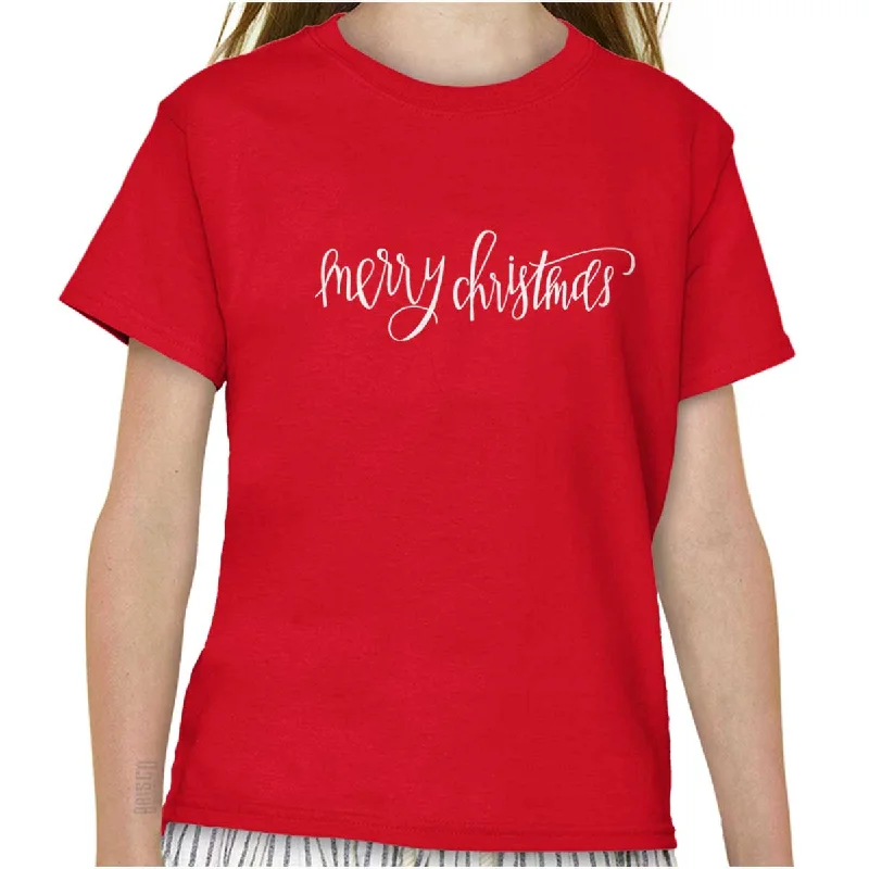 Men's Shirts with Pin CollarsMerry Christmas Youth T-Shirt