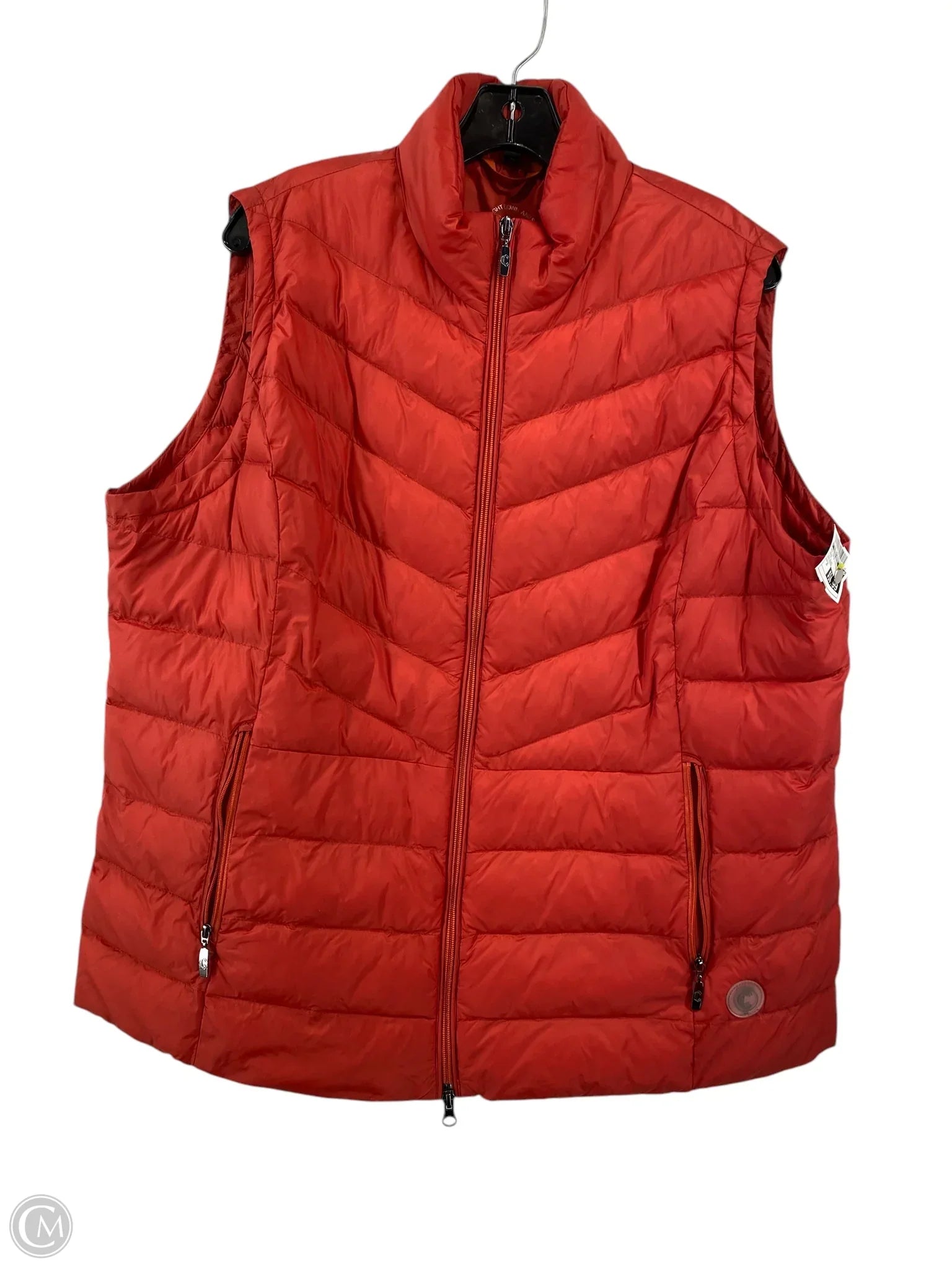 Unique Men's Flight JacketsVest Puffer & Quilted By Clothes Mentor In Orange, Size: 2x