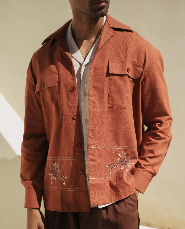 Men's Custom-Fit Shirts for a Personalized LookRare Rabbit Men Stenay Rust Cotton Fabric Regular Fit Full Sleeve Embroidered Shirt Men's Custom-Fit Shirts for a Personalized LookRare Rabbit Men Stenay Rust Cotton Fabric Regular Fit Full Sleeve Embroidered Shirt