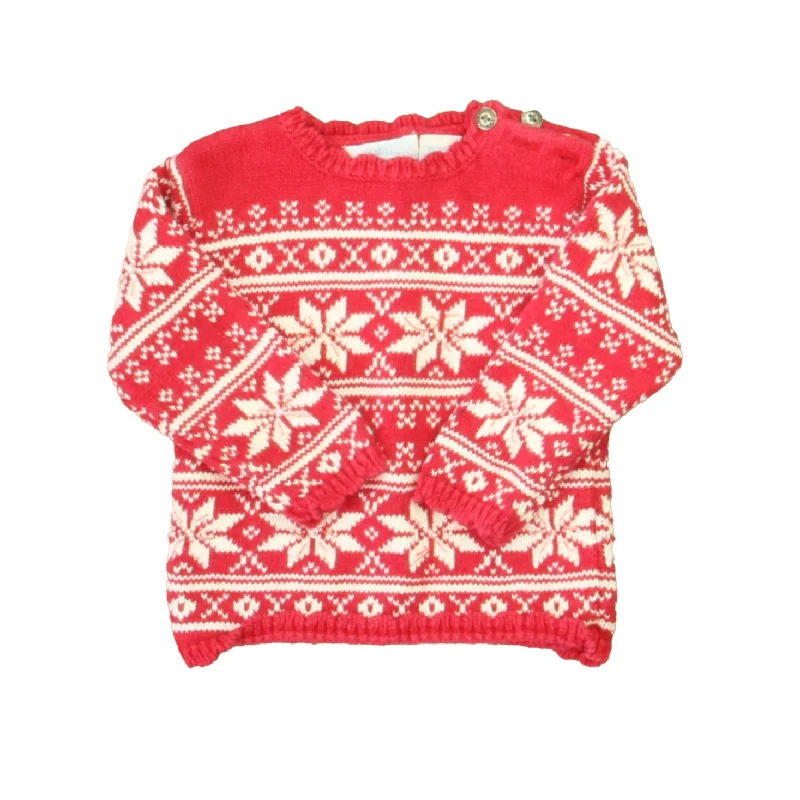 Men's Sweaters with Patchwork DesignsHartstrings Girls Red | White Snowflakes Sweater Men's Sweaters with Patchwork DesignsHartstrings Girls Red | White Snowflakes Sweater