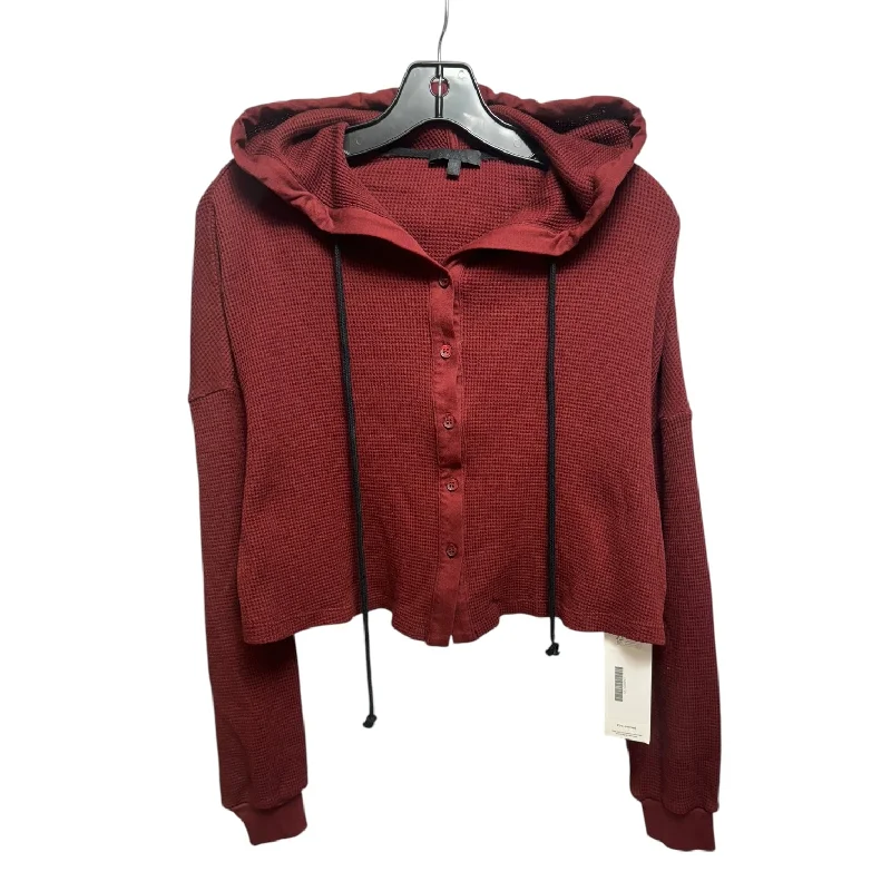 Casual Men's Zip-Up HoodiesThermal Cropped Sweatshirt Hoodie By The Range In Red, Size: Xs Casual Men's Zip-Up HoodiesThermal Cropped Sweatshirt Hoodie By The Range In Red, Size: Xs