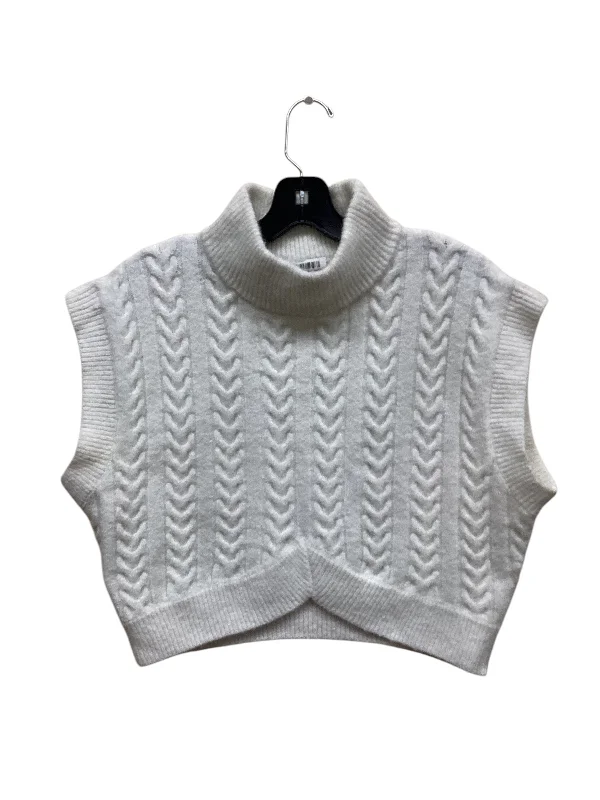 Winter-Ready Men's CoatsVest Sweater By Vestique In White, Size: L