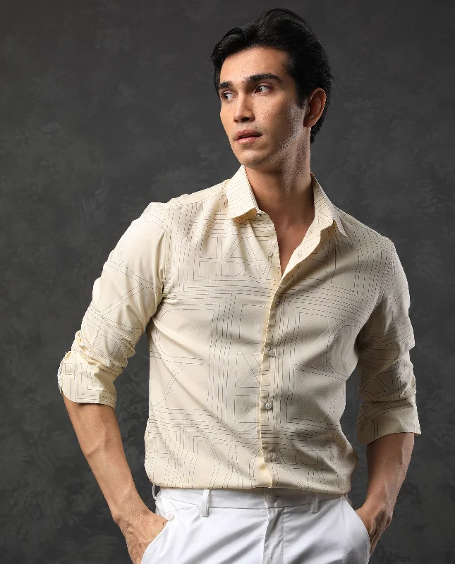 Men's Checked Short-Sleeve Shirts for Summer FunRare Rabbit Men's Malfor Pastel Yellow Viscose Fabric Graphic Print Full Sleeves Shirt Men's Checked Short-Sleeve Shirts for Summer FunRare Rabbit Men's Malfor Pastel Yellow Viscose Fabric Graphic Print Full Sleeves Shirt