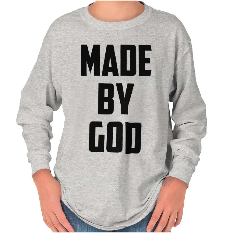 Men's Shirts with Embellished HemlinesMade by God Youth Long Sleeve T-Shirt