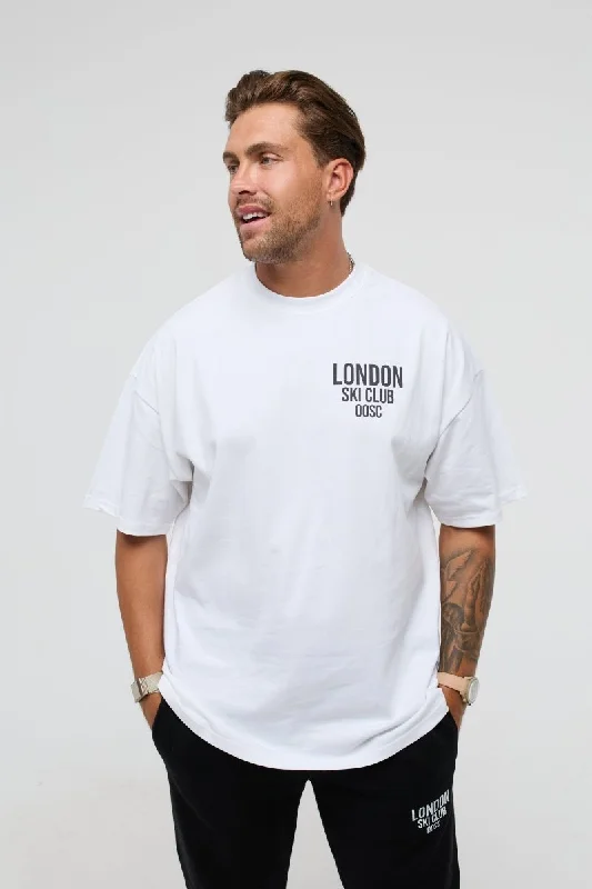 Men's Shirts with Button-Down CollarsLondon Ski Club Oversize T-Shirt - White