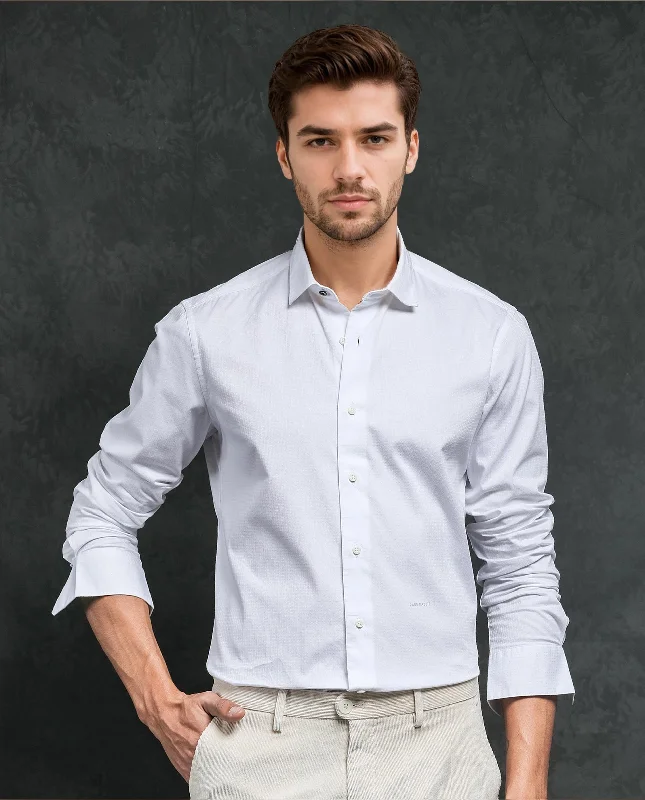 Men's Performance Shirts for Active LifestylesRare Rabbit Men's Centi White Cotton Fabric Full Sleeves Solid Shirt Men's Performance Shirts for Active LifestylesRare Rabbit Men's Centi White Cotton Fabric Full Sleeves Solid Shirt
