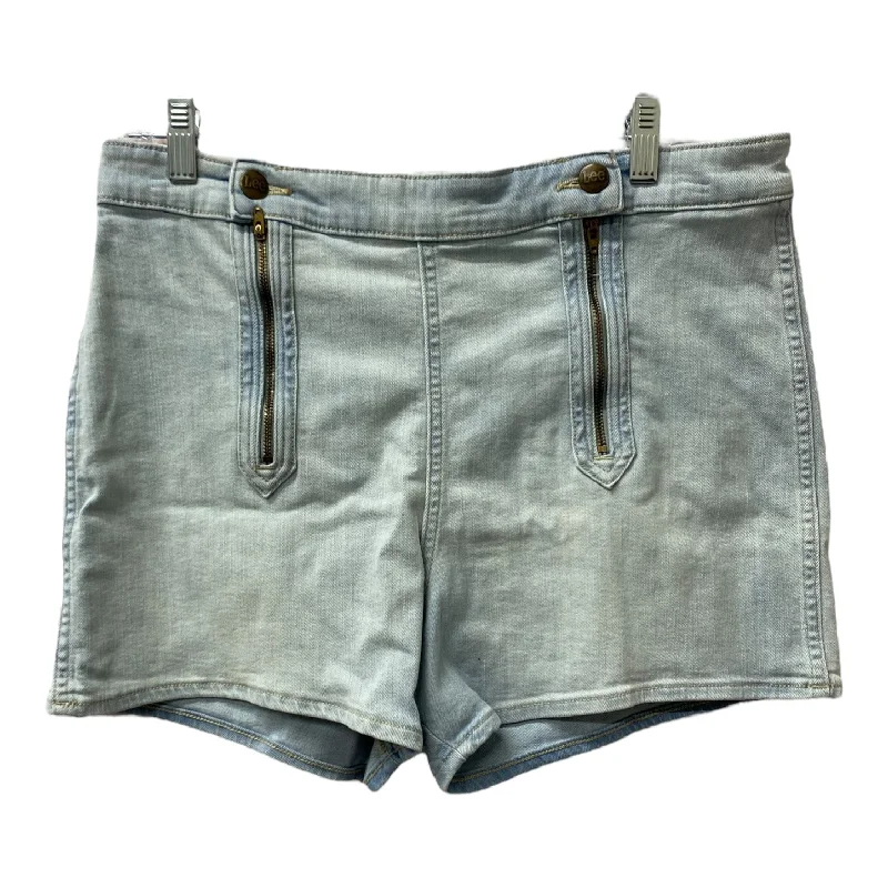 Easy-Care Men's Machine-Washable ShortsShorts By Lee In Blue Denim, Size:12