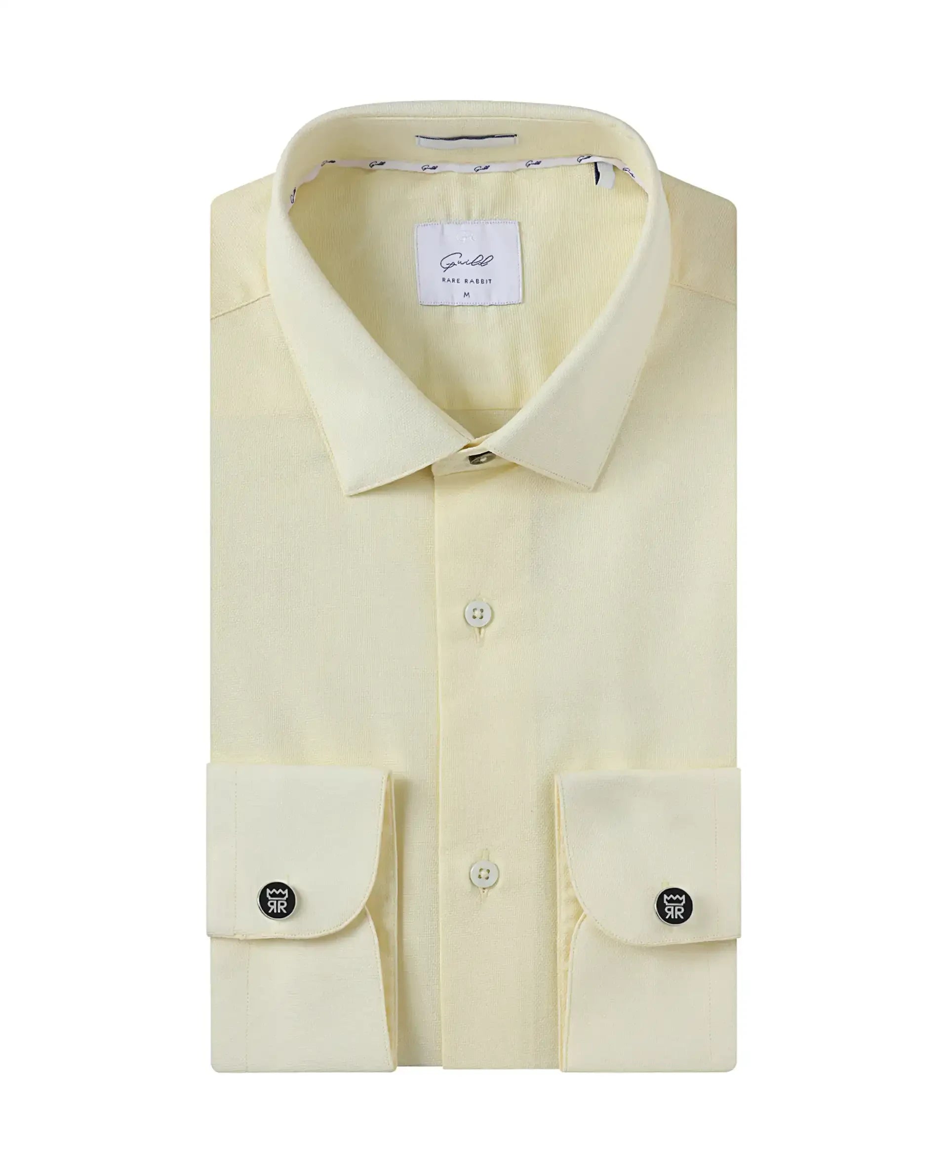 Men's Patterned Dress Shirts for a Unique TwistRare Rabbit Mens Lasko Pastel Yellow Dobby Texture Full Sleeve Regular Collar Solid Shirt Men's Patterned Dress Shirts for a Unique TwistRare Rabbit Mens Lasko Pastel Yellow Dobby Texture Full Sleeve Regular Collar Solid Shirt