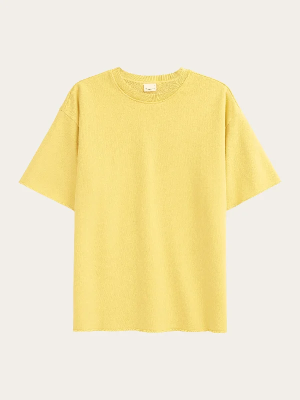 Men's Short-Sleeved ShirtsLoose fit reactive dyed sweat t-shirt - GOTS/Vegan - Misted Yellow Men's Short-Sleeved ShirtsLoose fit reactive dyed sweat t-shirt - GOTS/Vegan - Misted Yellow