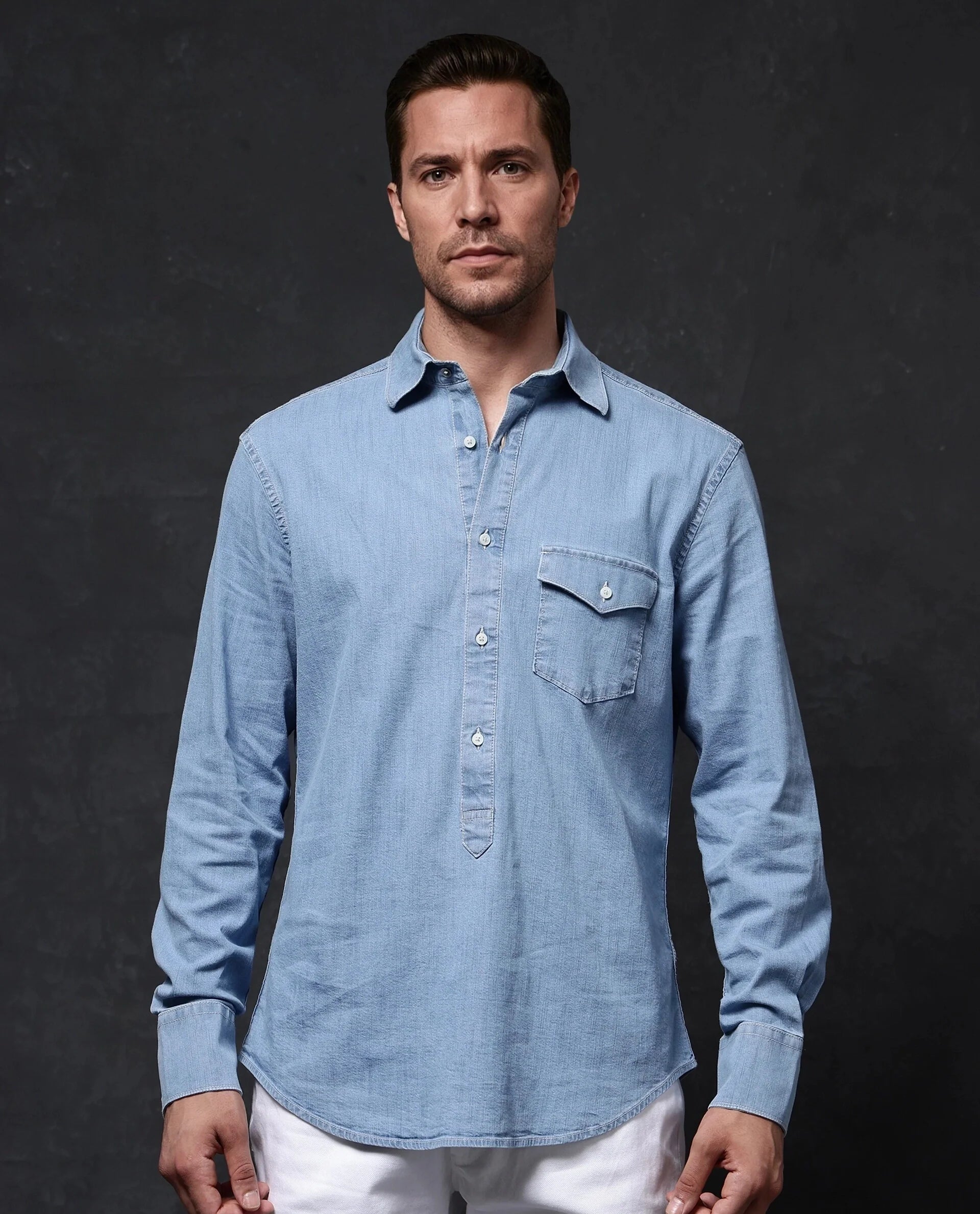 Men's Hawaiian Print Shirts for Luau PartiesRare Rabbit Men Tunor Light Blue Cotton Denim Blend Fabric Full Sleeve Regular Collared Button Closure Regular Fit Solid Shirt Men's Hawaiian Print Shirts for Luau PartiesRare Rabbit Men Tunor Light Blue Cotton Denim Blend Fabric Full Sleeve Regular Collared Button Closure Regular Fit Solid Shirt