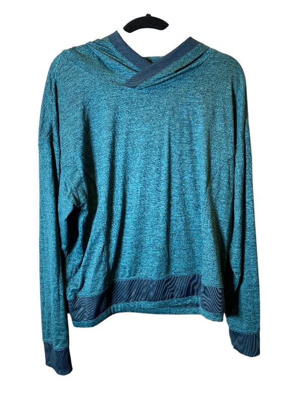 Men's Hoodies with Reinforced CuffsSweatshirt Hoodie By Mondetta In Green, Size: L