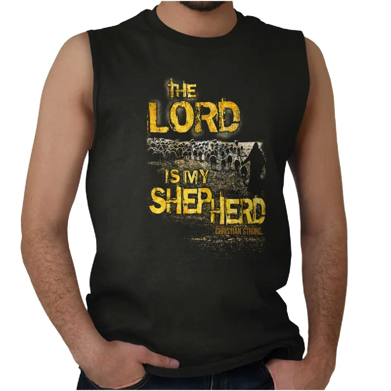 Men's Shirts with Velcro ClosuresThe Lord Is My Shepherd Sleeveless T-Shirt
