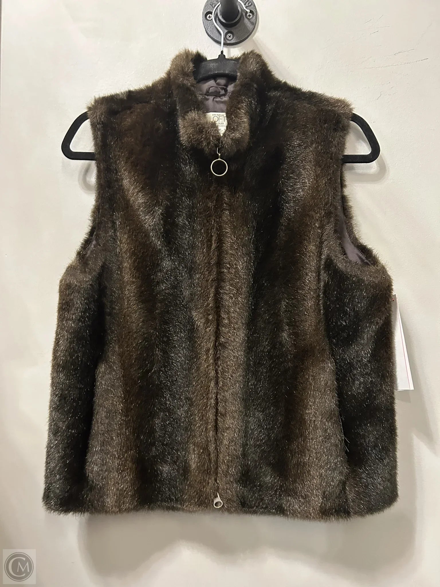 Men's Coats with VentilationVest Faux Fur & Sherpa By Loft In Brown, Size: Mp