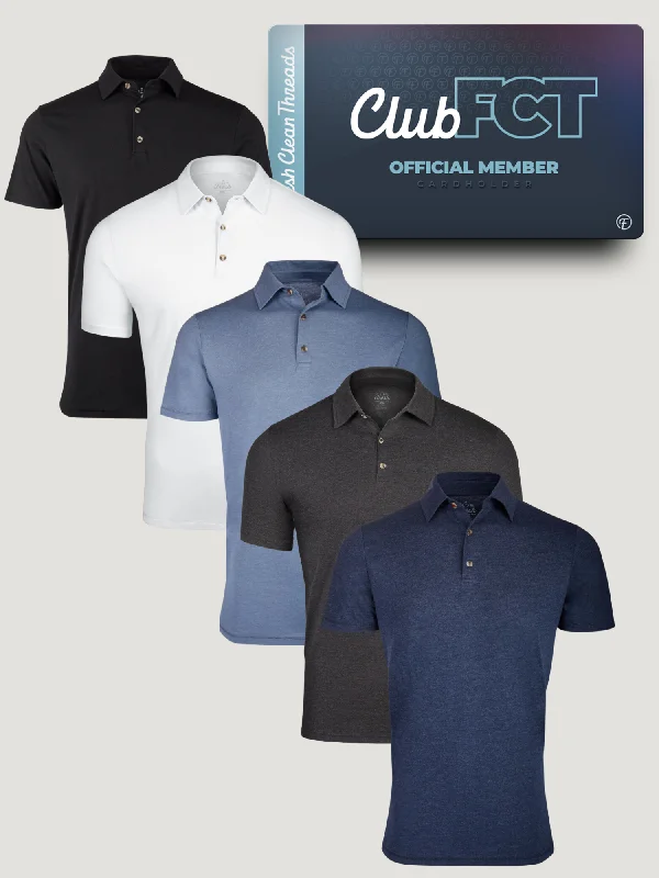 Men's Shirts with Contrast StitchingBest Sellers Polo Member 5-Pack