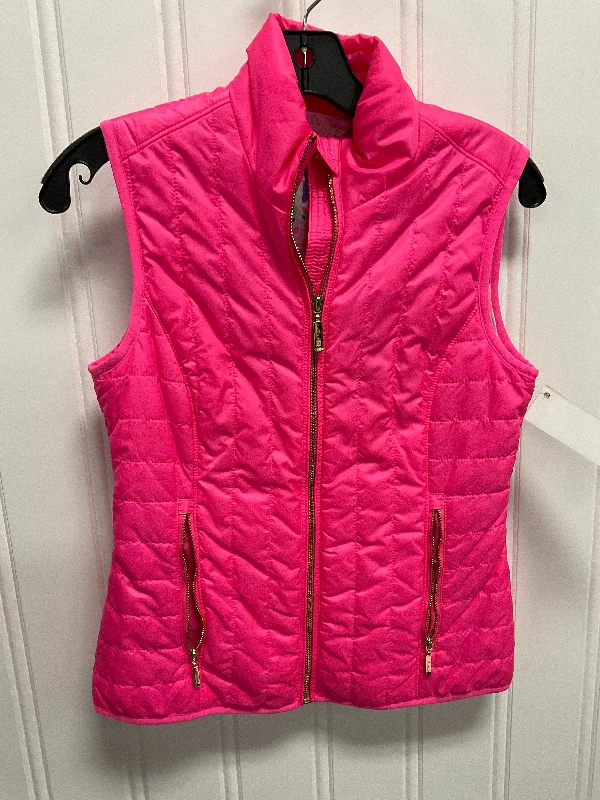 Classic Men's Trench CoatsVest Designer By Lilly Pulitzer In Pink, Size:Xs