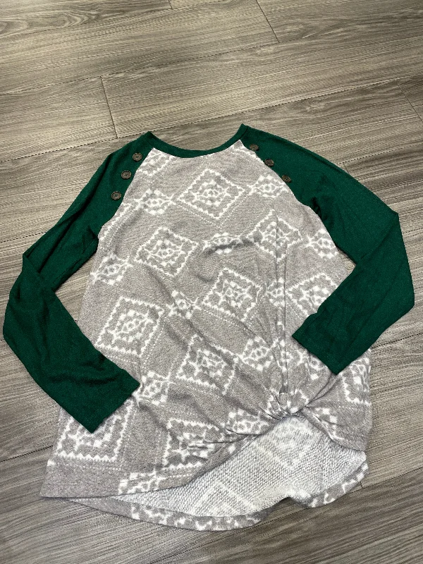 Men's Hoodies with Zipper DetailsSweatshirt Crewneck By Maurices In Green & Grey, Size: S Men's Hoodies with Zipper DetailsSweatshirt Crewneck By Maurices In Green & Grey, Size: S