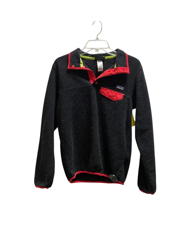 Men's Hoodies with Embroidered PatchesSweatshirt Collar By Patagonia In Black, Size: S Men's Hoodies with Embroidered PatchesSweatshirt Collar By Patagonia In Black, Size: S