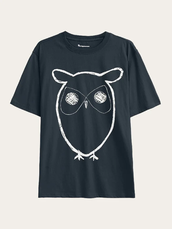 Men's Shirts with Plaid PatternsRegular big owl front print t-shirt - GOTS - Total Eclipse Men's Shirts with Plaid PatternsRegular big owl front print t-shirt - GOTS - Total Eclipse