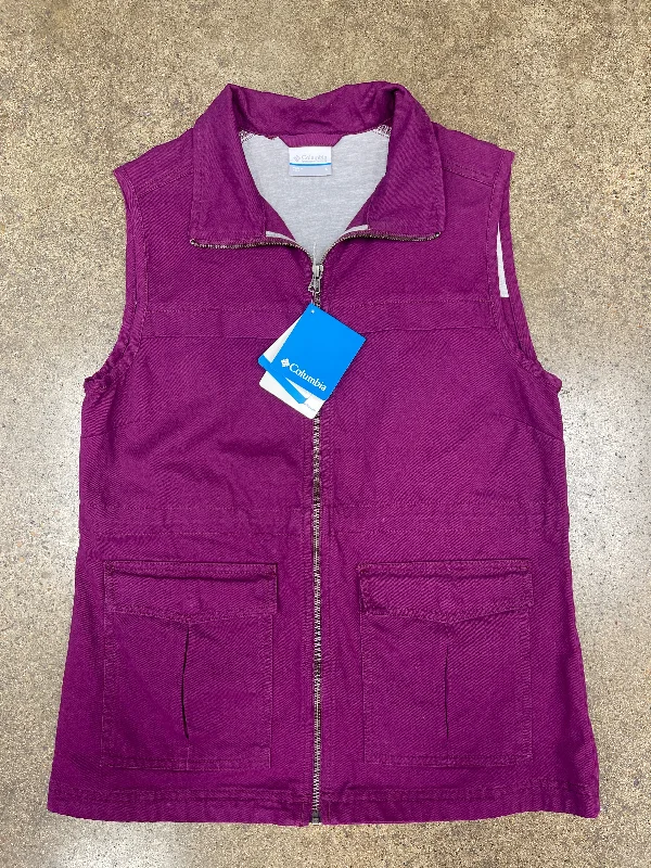 Warm Men's Down JacketsVest Other By Columbia In Purple, Size:S