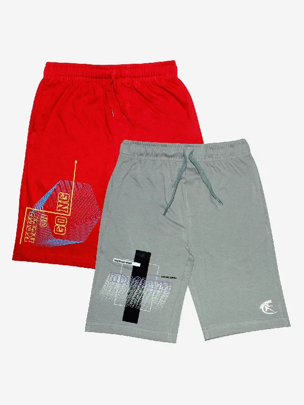 Grey Kiddopanti & Red