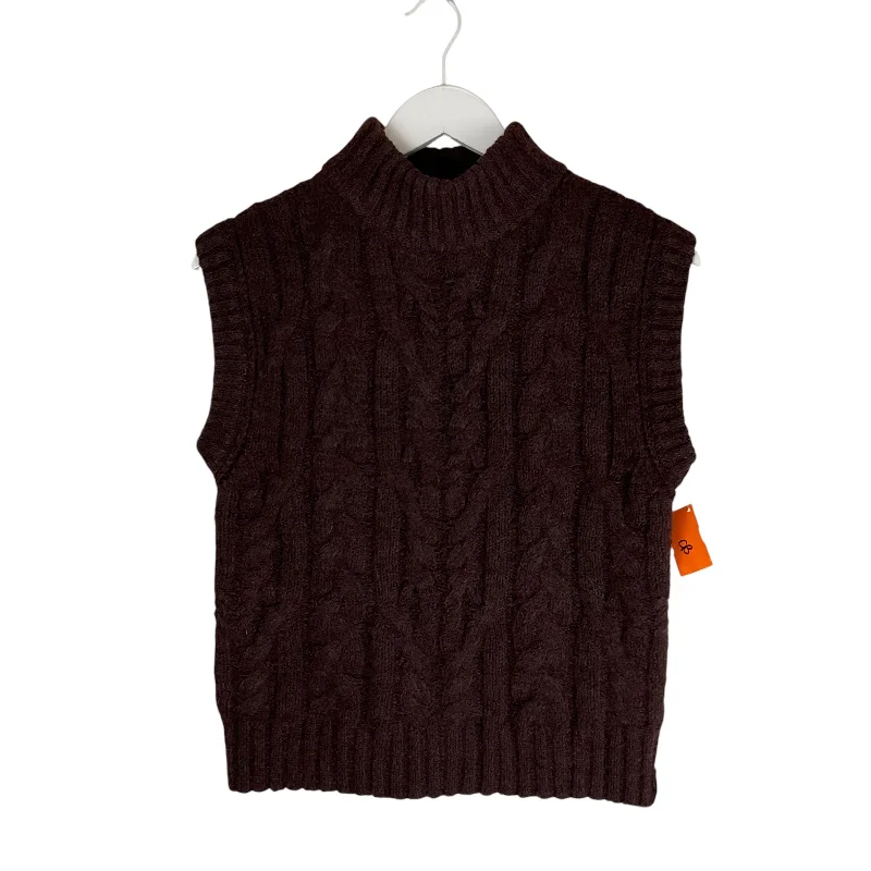 Men's Coats for LayeringVest Sweater By A New Day In Brown, Size: Xs