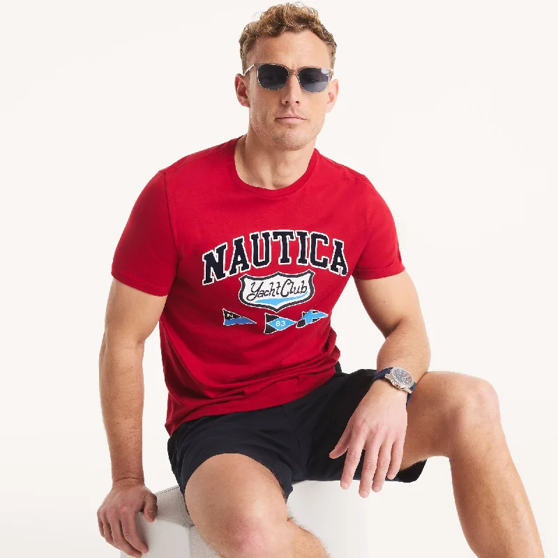 Men's Shirts with Single-Breasted DesignsNautica Mens Yacht Club Graphic T-Shirt