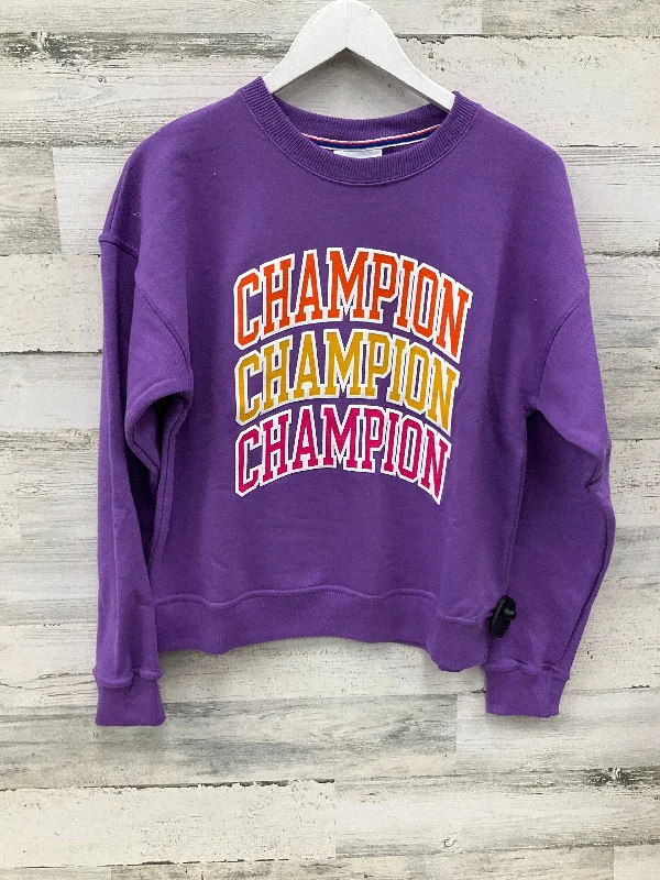 Men's Hoodies for SnowshoeingSweatshirt Crewneck By Champion In Purple, Size: Xs