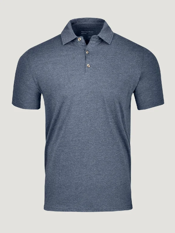 Men's Shirts with Embellished CollarsNavy Torrey Polo