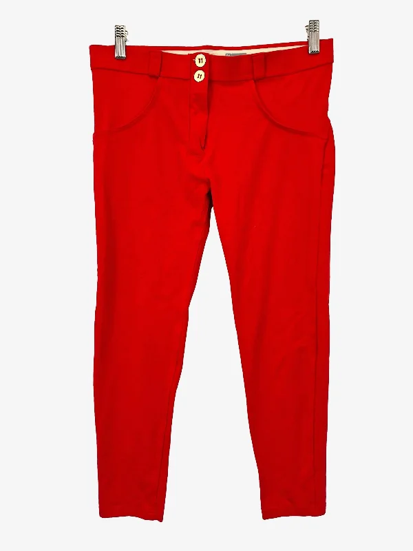 Leather Patch Embellished Men's JeansFreddy Stylish Poppy Baseball Pants Size 12