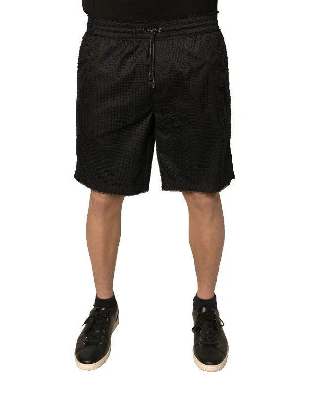 Comfort-First Men's Elastic Waistband Casual ShortsDolce & Gabbana Polyester Jersey Mid Waist Men's Shorts Comfort-First Men's Elastic Waistband Casual ShortsDolce & Gabbana Polyester Jersey Mid Waist Men's Shorts