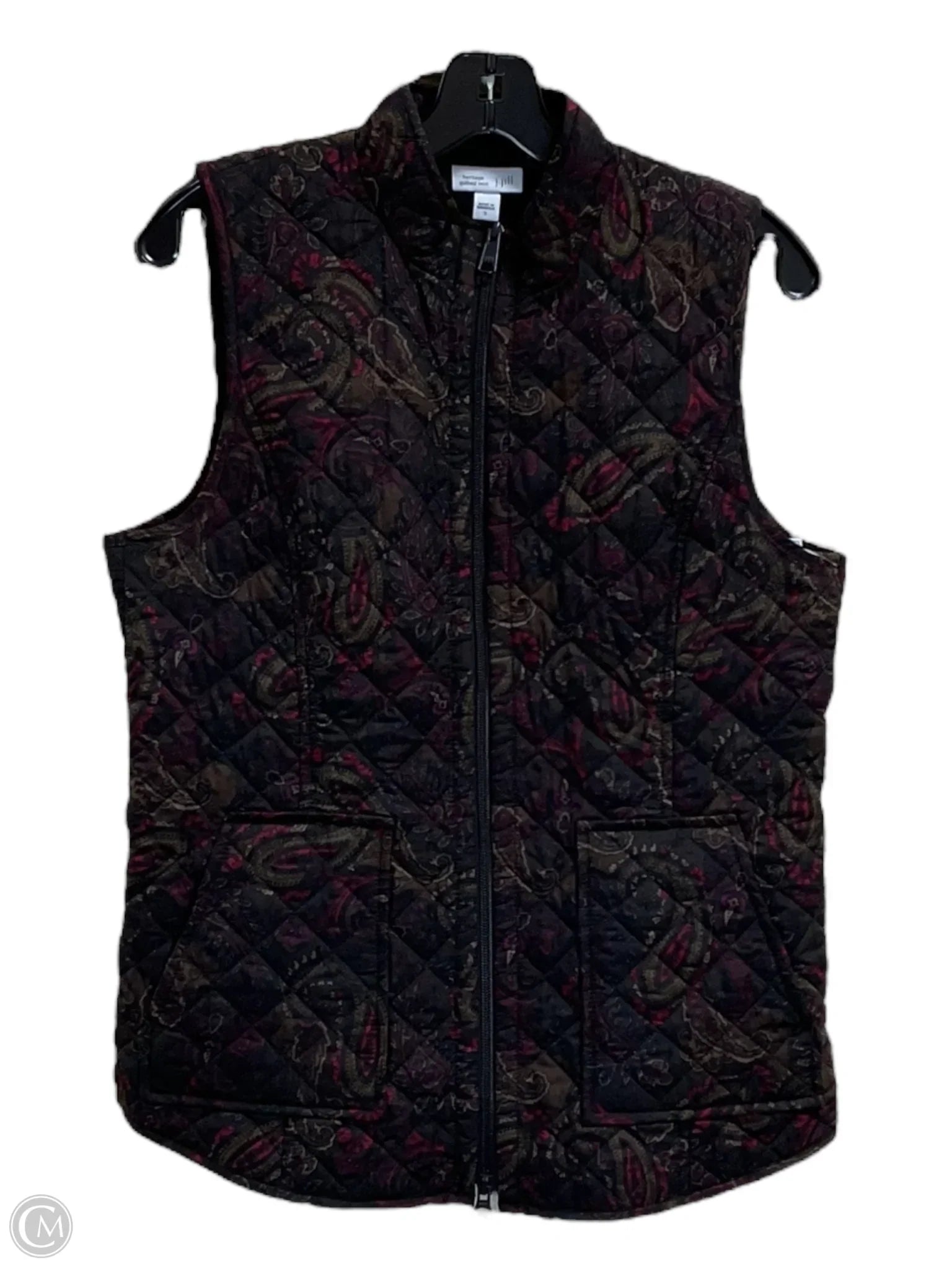 Cool Men's Pea CoatsVest Puffer & Quilted By J. Jill In Black & Red, Size: S