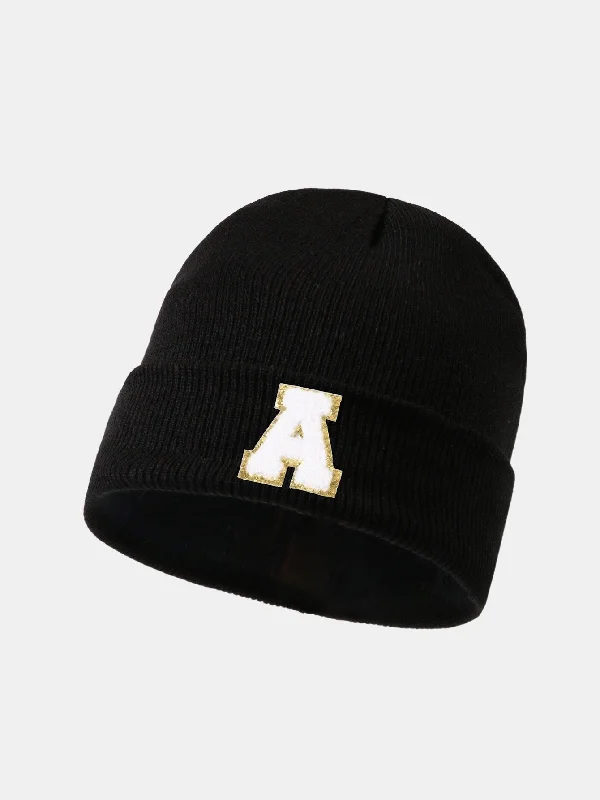 Adjustable Baseball Caps for Kids1pc Letter  A-Z Warm Knit Beanie Hat