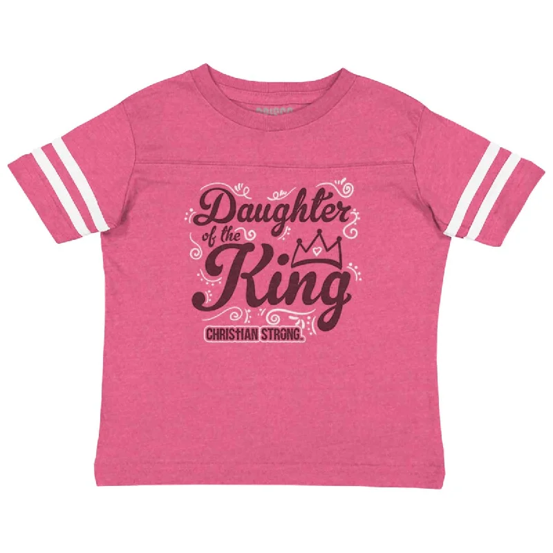 Men's Shirts with Patch PocketsDaughter Of The King Toddler Football Jersey T-shirt