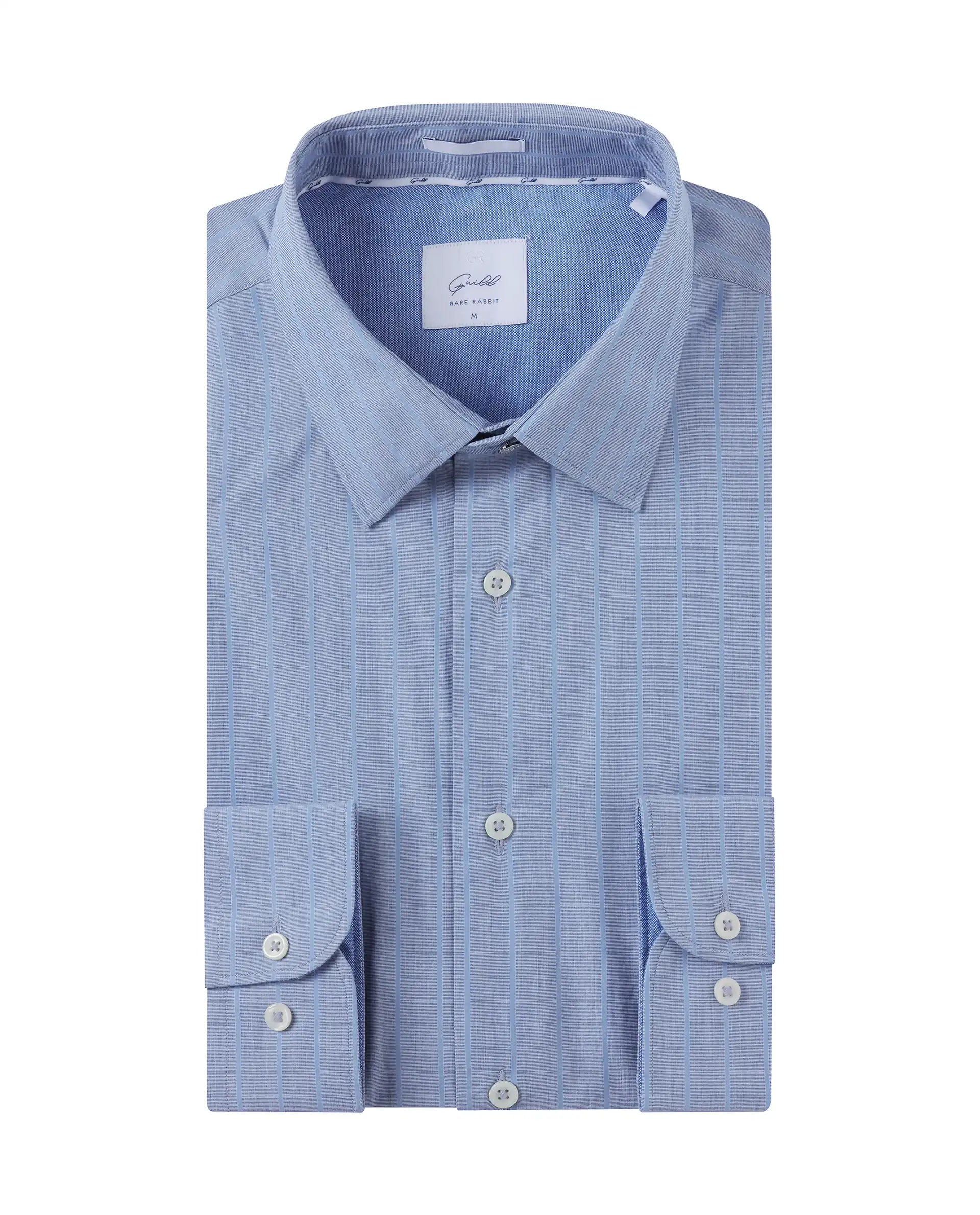 Men's French-Cuff Shirts for a Sophisticated EdgeRare Rabbit Men Charl Light Blue Cotton Fabric Full Sleeve Regular Fit Self Stripe Dobby Shirt Men's French-Cuff Shirts for a Sophisticated EdgeRare Rabbit Men Charl Light Blue Cotton Fabric Full Sleeve Regular Fit Self Stripe Dobby Shirt