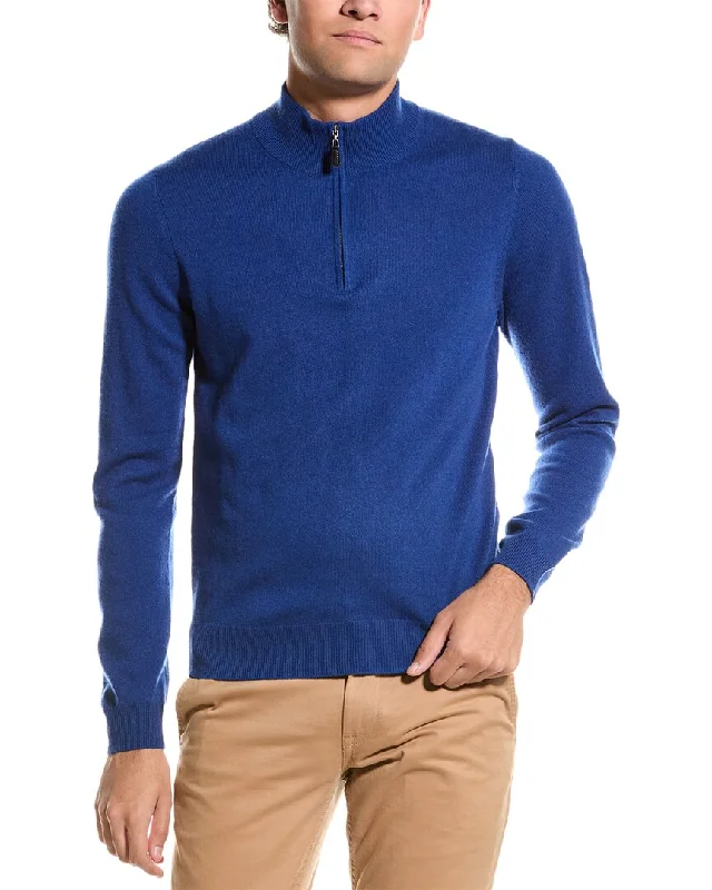 Striped Men's SweatersMette Quarter Zip Cashmere Pullover