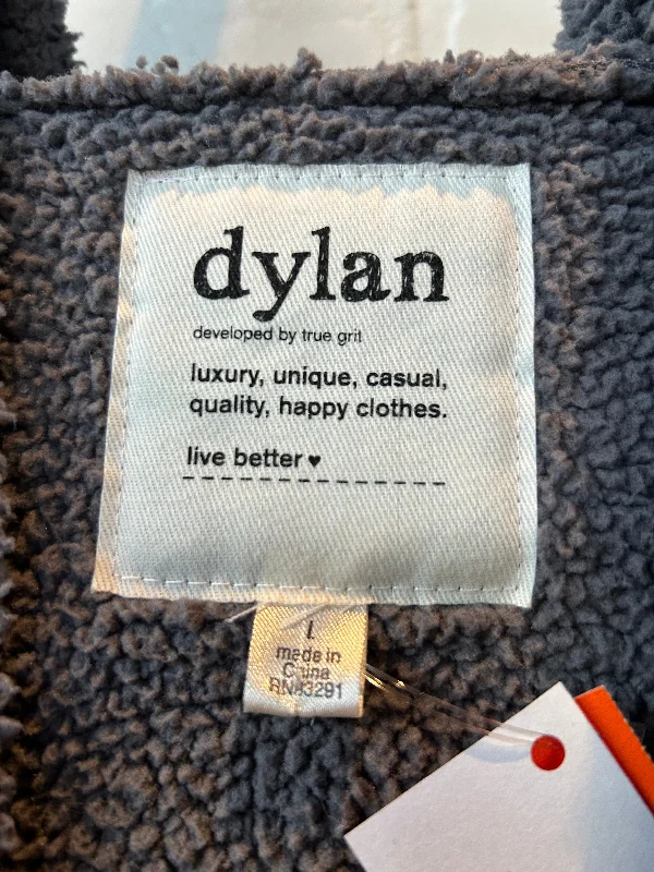 Modern Men's Field JacketsVest Faux Fur & Sherpa By Dylan In Grey, Size: L
