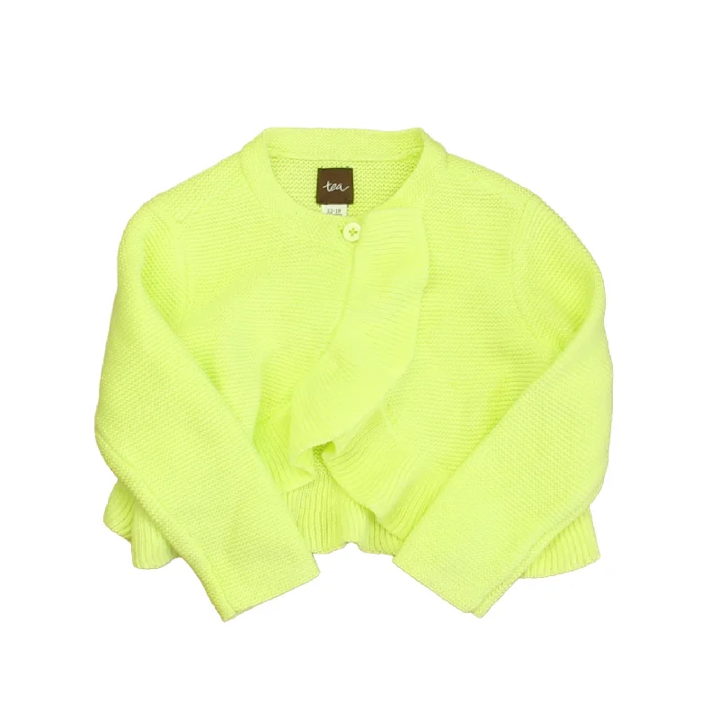 Striped Men's SweatersTea Girls Neon Yellow Cardigan