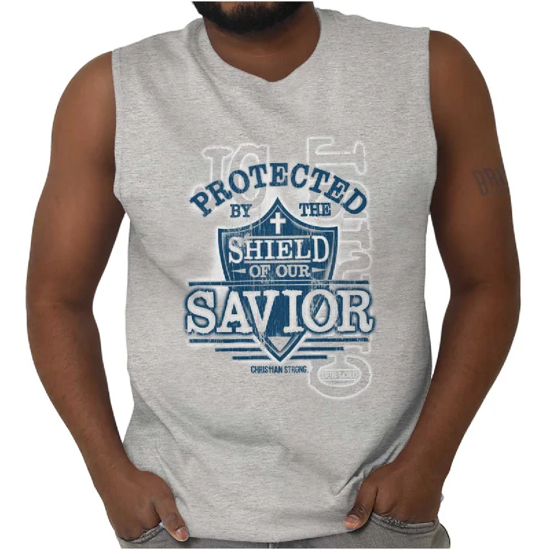 Men's Performance Shirts for SportsShield of our Savior Sleeveless T-Shirt
