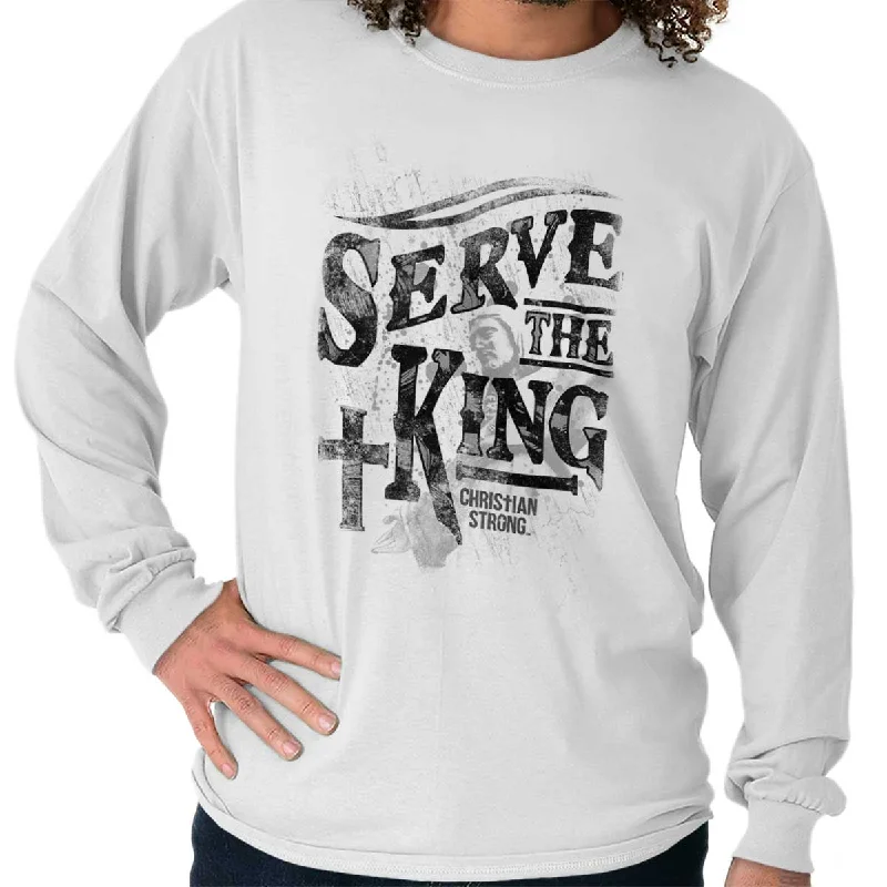 Men's Shirts for HikingServe The King Jesus Christ Long Sleeve T-Shirt
