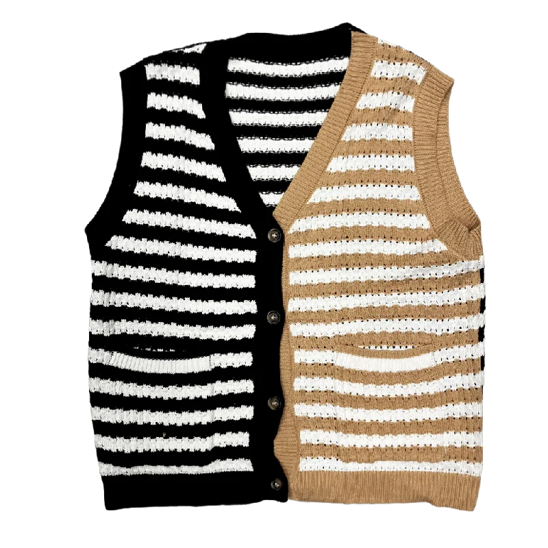 Men's Coats with Fur TrimVest Sweater By V For City Size: M