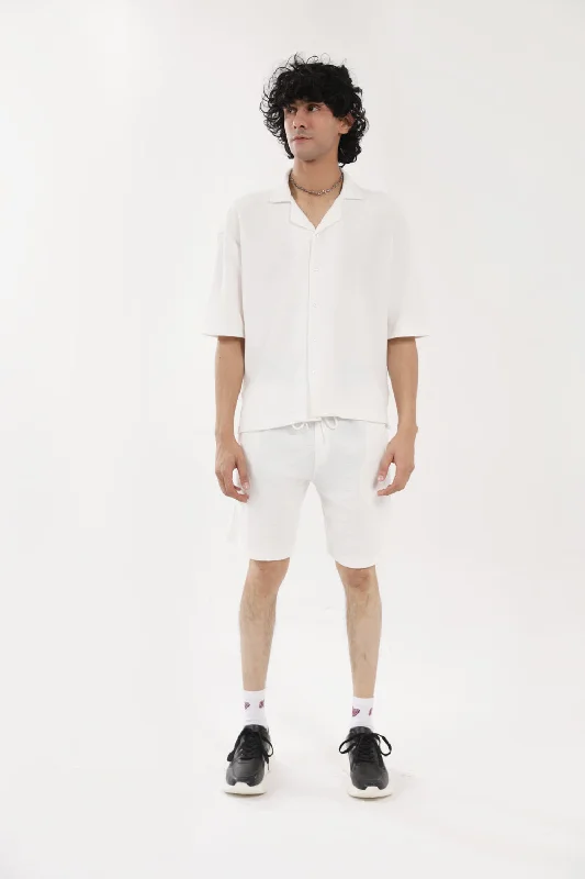 Striped Men's TopsBUTTON DOWN BOXY FIT POLO
